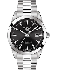 Tissot Men's Swiss Automatic T-Classic Gentleman Powermatic 80 Silicium Stainless Steel Bracelet Watch 40mm
