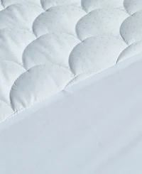Blue Ridge Dual-Action 100% Cotton Damask Dot Mattress Pad, Queen