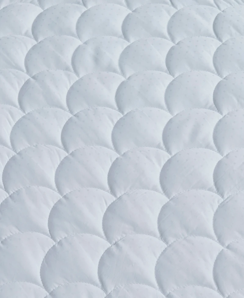 Blue Ridge Dual-Action 100% Cotton Damask Dot Mattress Pad, California King