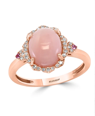 Effy Pink Opal (2 5/8 ct.t.w.) and Diamond (1/10 ct.t.w.) Ring in 14K Rose Gold