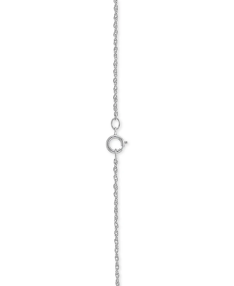 Birthstone Gemstone & Diamond Accent Heart Pendant Necklace in Sterling Silver