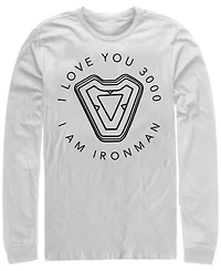 Marvel Men's Avengers Endgame Iron Man I Love You 3000, Long Sleeve T-shirt
