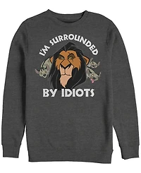 Disney Men's Lion King Scar Surrounded by Idiots, Crewneck Fleece