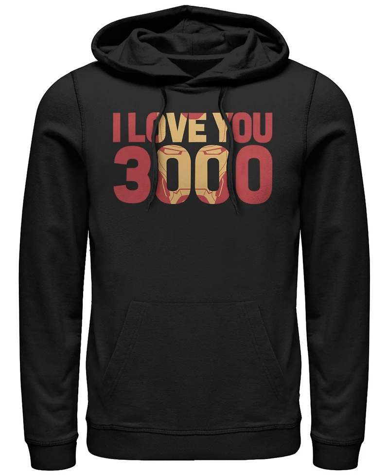 Marvel Men's Avengers Endgame I Love You 3000 Iron Man, Pullover Hoodie