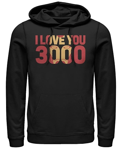 Marvel Men's Avengers Endgame I Love You 3000 Iron Man, Pullover Hoodie