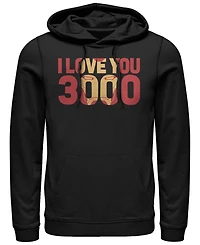 Marvel Men's Avengers Endgame I Love You 3000 Iron Man, Pullover Hoodie