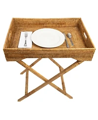 Artifacts Trading Company Rattan Butler Tray/Table