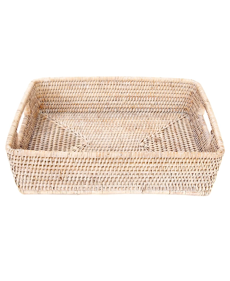 Artifacts Trading Company Artifacts Rattan Rectangular Storage Basket with Rounded Corners