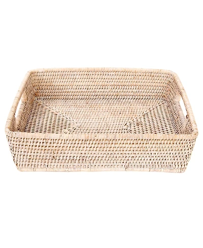 Artifacts Trading Company Artifacts Rattan Rectangular Storage Basket with Rounded Corners
