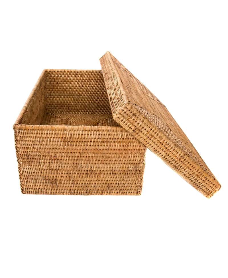 Artifacts Rattan Rectangular Storage Box with Lid