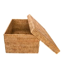 Artifacts Rattan Rectangular Storage Box with Lid
