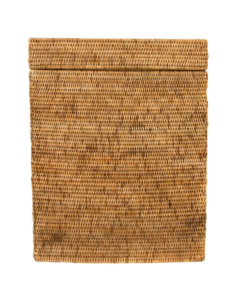 Artifacts Rattan Rectangular Hamper with Hinged Lid and Cloth Liner