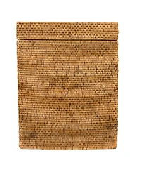 Artifacts Rattan Rectangular Hamper with Hinged Lid and Cloth Liner