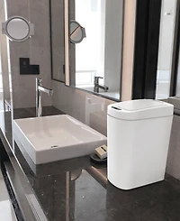 Ninestars Bathroom Automatic Infrared Motion Sensor Trash Can, 1.8 Gal 7L, Abs Plastic Trash can