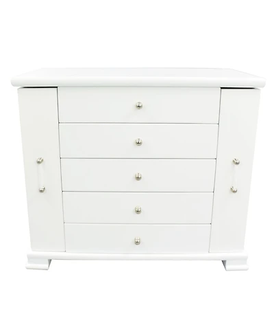Pko Inc Wooden Jewelry Box, White