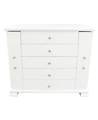 Pko Inc Wooden Jewelry Box, White