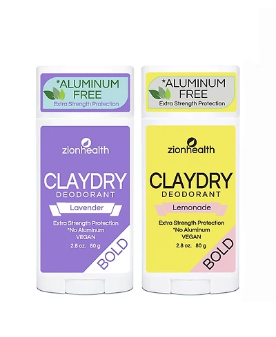 Zion Health Lavender Plus Lemonade Deodorant Duo, 5.6oz
