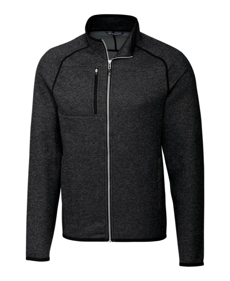 Cutter & Buck Men's Mainsail Sweater-Knit Full Zip Jacket