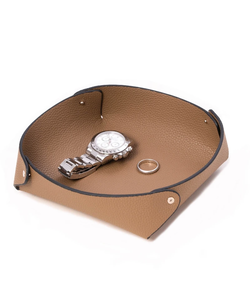 Bey-Berk Catchall Valet Tray in Lay Flat Design