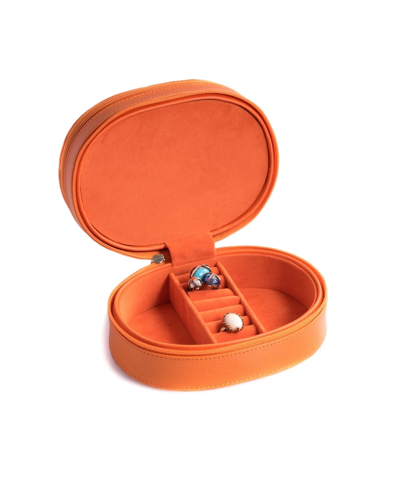 Bey-Berk Lizard 2 Level Jewelry Case with Mirror