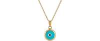Enamel Evil-Eye 18" Pendant Necklace in 10k Gold