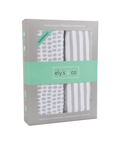 Ely's & Co. Waterproof Pack N Play Portable Crib Sheet ( Pack of 2 )