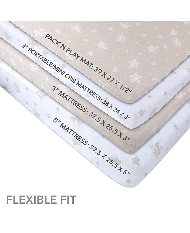 Ely's & Co. Baby Pack N Play Portable Crib Sheet ( Pack of 2 )