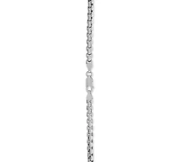 Rounded Box Link 22" Chain Necklace (4mm) in Sterling Silver