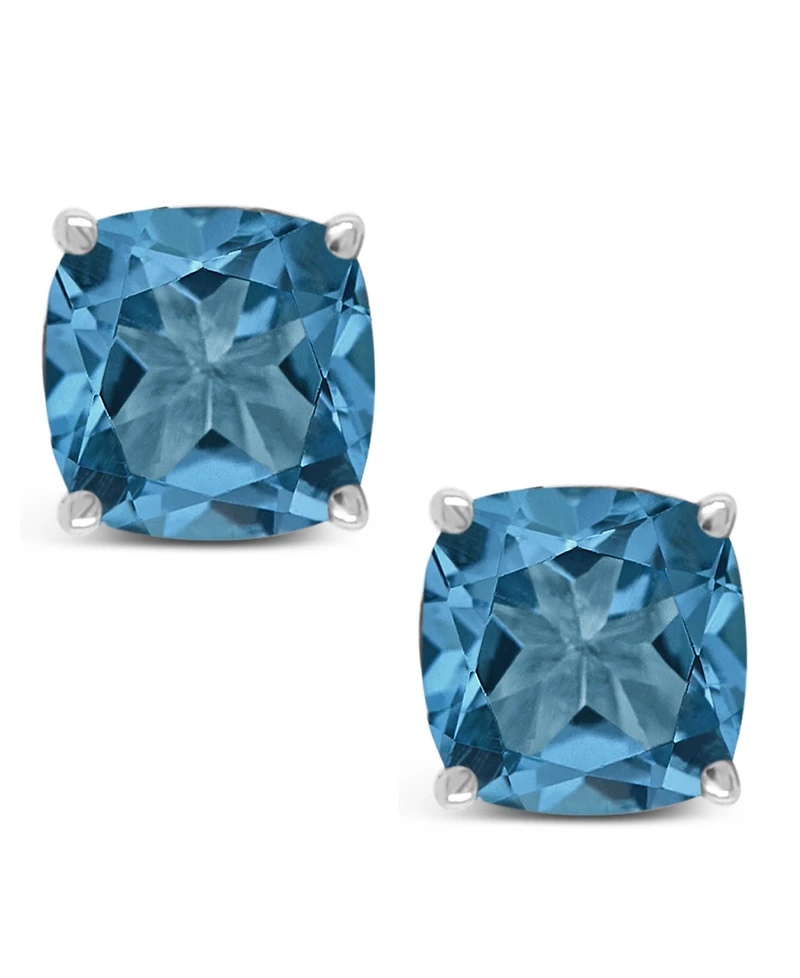 Blue Topaz (2-1/2 ct. t.w.) Stud Earrings in Sterling Silver