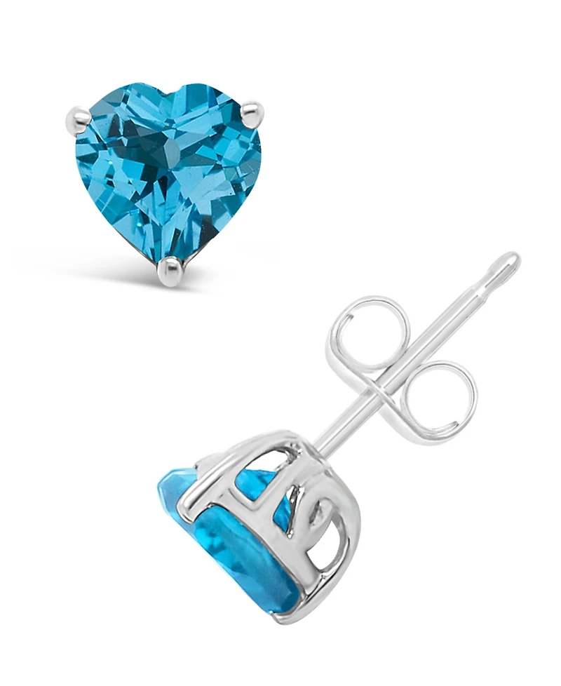 Blue Topaz (2 ct. t.w.) Stud Earrings Sterling Silver. Also Available Amethyst (1-1/3