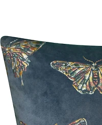 Edie@Home Butterflies Moths Decorative Pillow, 13" x 20"