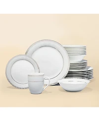 Fitz and Floyd Gold Serif 32-Piece Dinnerware Set, Service For 8