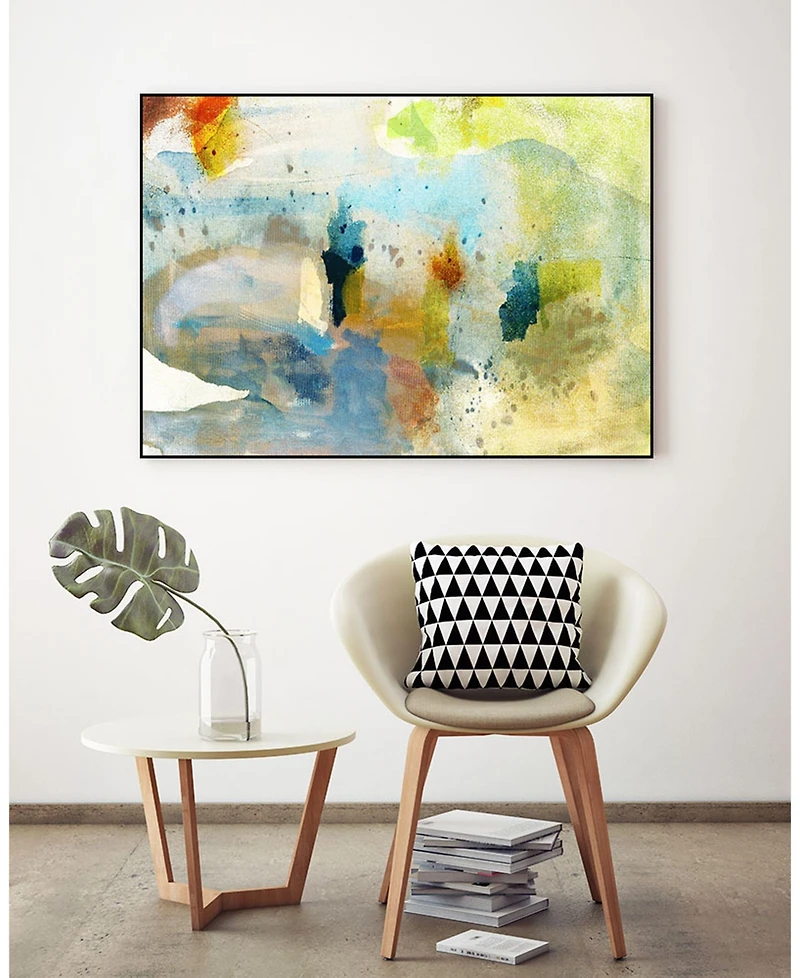 Giant Art 40" x 30" Deviation Ii Art Block Framed Canvas