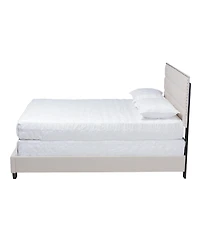 Ansa Fabric Headboard Platform Queen Bed