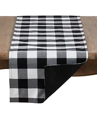 Saro Lifestyle Buffalo Plaid Cotton Blend Table Runner