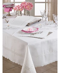 Saro Lifestyle Embroidered Runner with Braided Design
