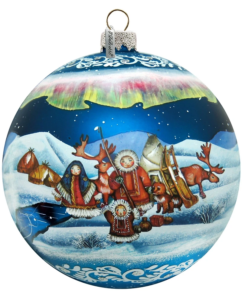 G.DeBrekht Northern Light Glass Ball Ornament