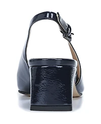 Franco Sarto Women's Racer Pointed Toe Block Heel Slingback Pumps