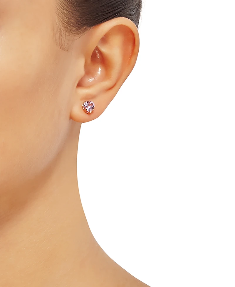 2-Pc. Set Blue Topaz Heart Pendant Necklace & Matching Stud Earrings (2-3/4 ct. t.w.) 10k Gold (Also Citrine Peridot)