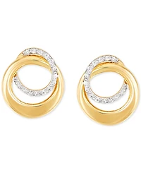 Diamond Interlocking Circle Stud Earrings (1/10 ct. t.w.) in 10k Gold