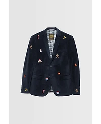 Opposuits Deluxe Men's Navy X-Mas Icons Christmas Blazer