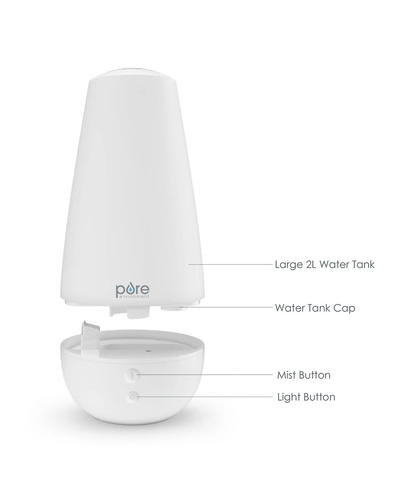Pure Enrichment PureSpa Xl 2 Liter Aroma Diffuser & Humidifier