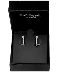 Effy Diamond Small Double Row Hoop Earrings (1/5 ct. t.w.) in Sterling Silver or 14k Gold-Plated Sterling Silver