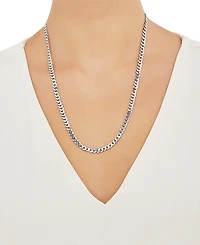 Flat Curb Link 22" Chain Necklace (5mm) 18k Gold-Plated Sterling Silver or