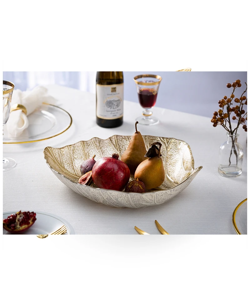 Classic Touch gold tone Leaf Shaped Dish