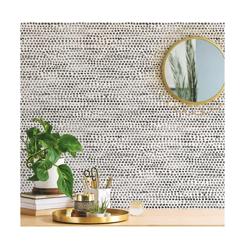 Tempaper Moire Dots Peel and Stick Wallpaper