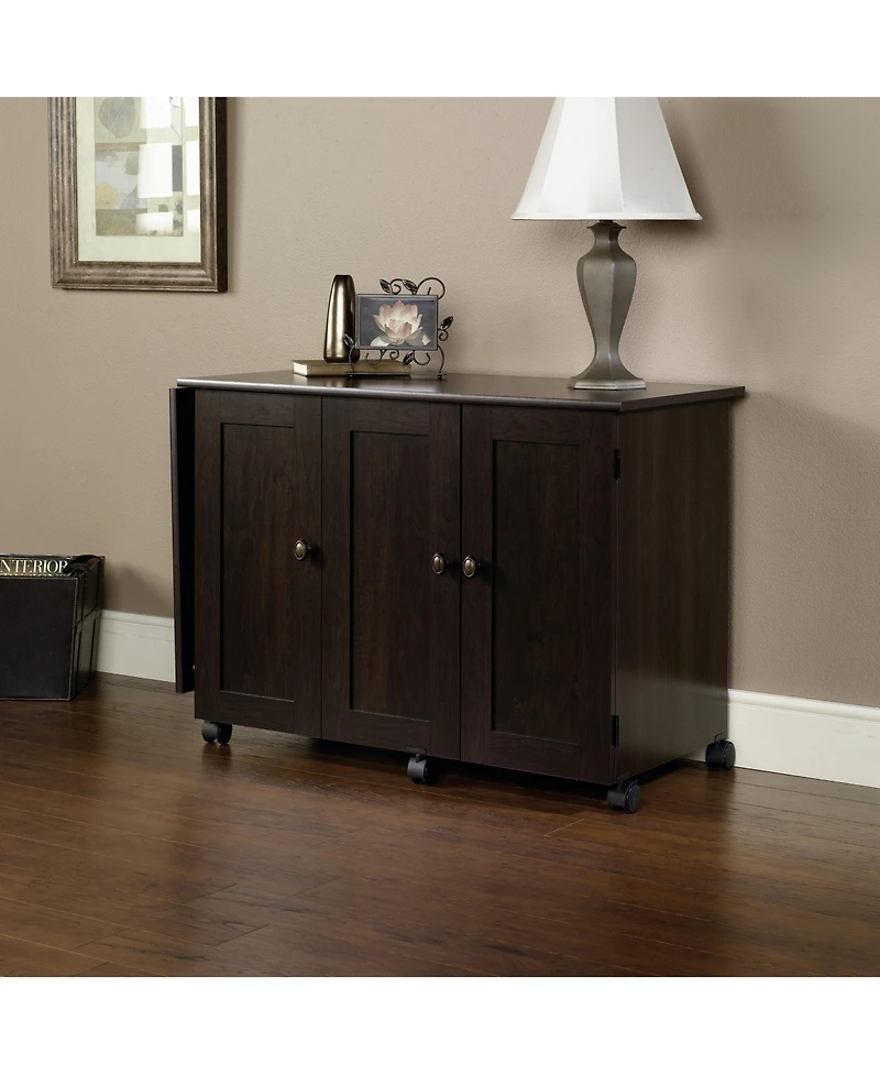 Sauder Miscellaneous Storage Easy Rolling Sewing and Craft Table Cart