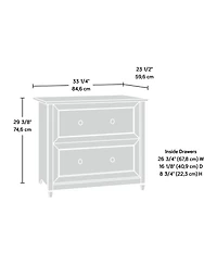 Sauder Edge Water File Cabinet, Estate finish