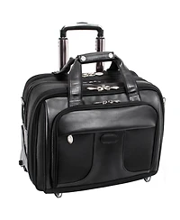 McKlein Chicago, 15" Patented Detachable -Wheeled Laptop Briefcase
