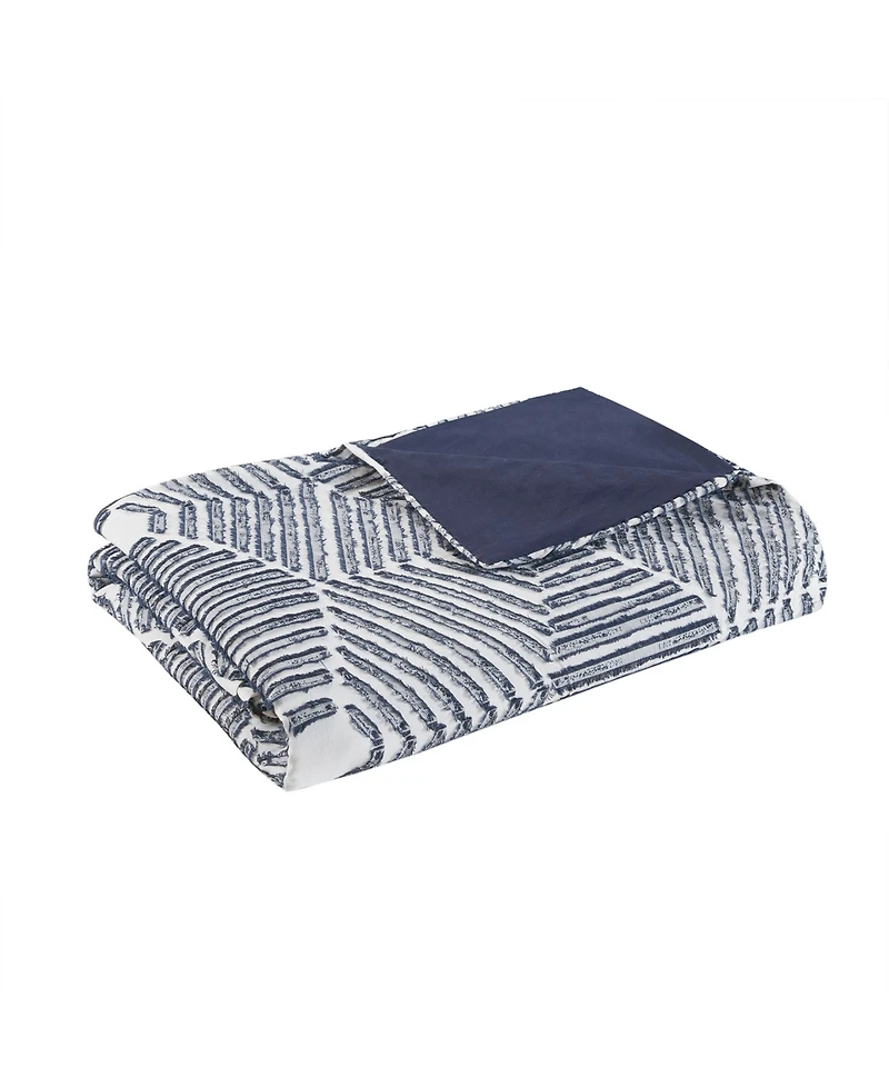 Ink+Ivy Ellipse Jacquard Cotton 3-Pc. Duvet Cover Set
